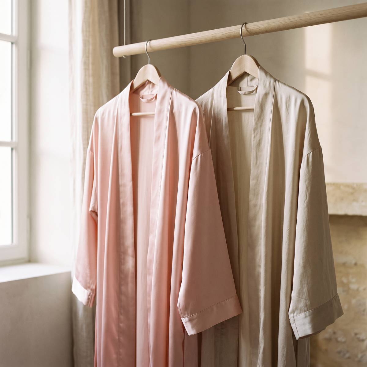 Peignoir en satin ou en soie : la vraie différence Image