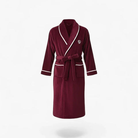 Peignoir Homme en Polaire – Couleur Bordeaux