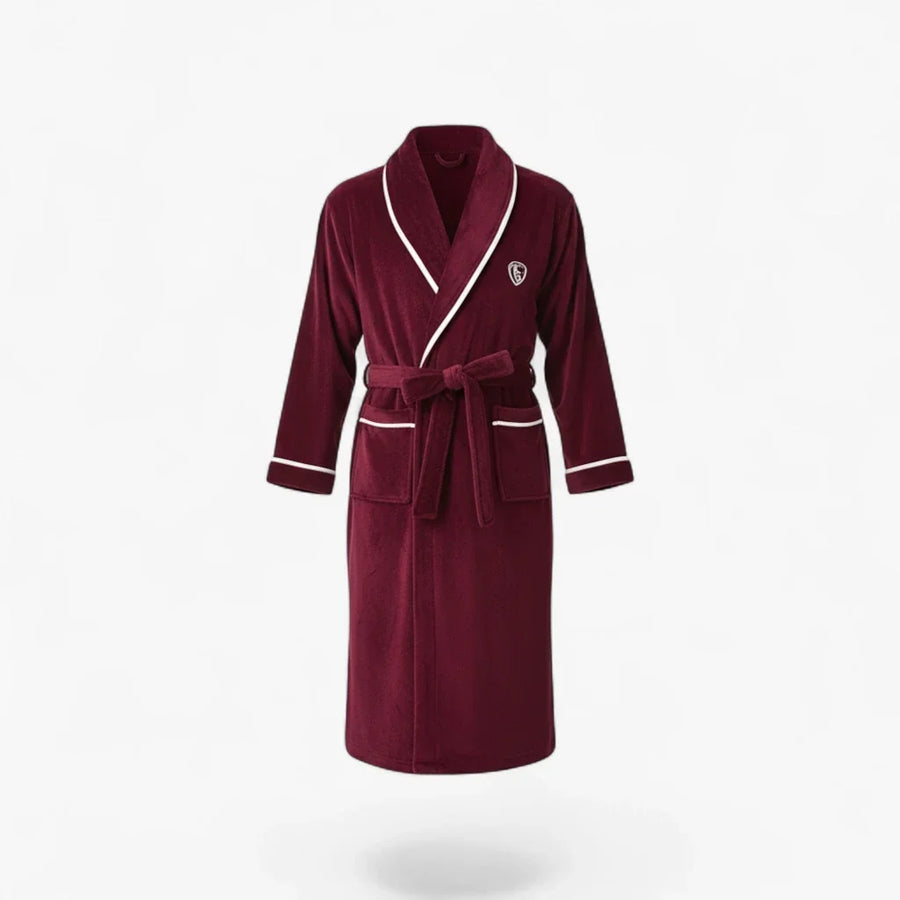 Peignoir Homme en Polaire – Couleur Bordeaux