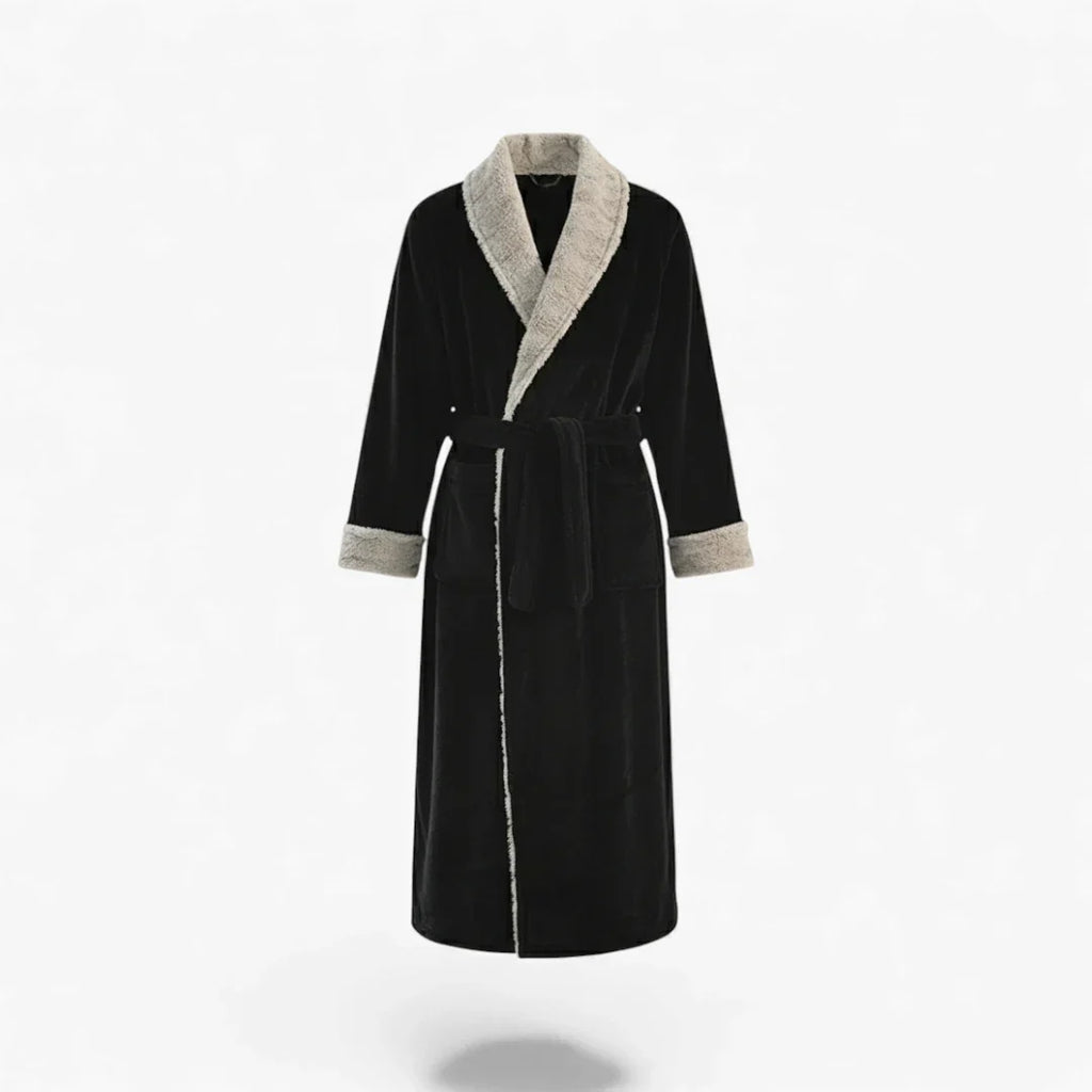 Peignoir Homme – Hiver Noir Épais