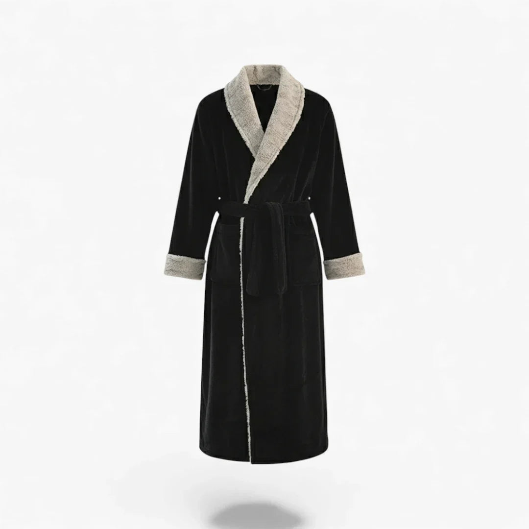 Peignoir Homme – Hiver Noir Épais