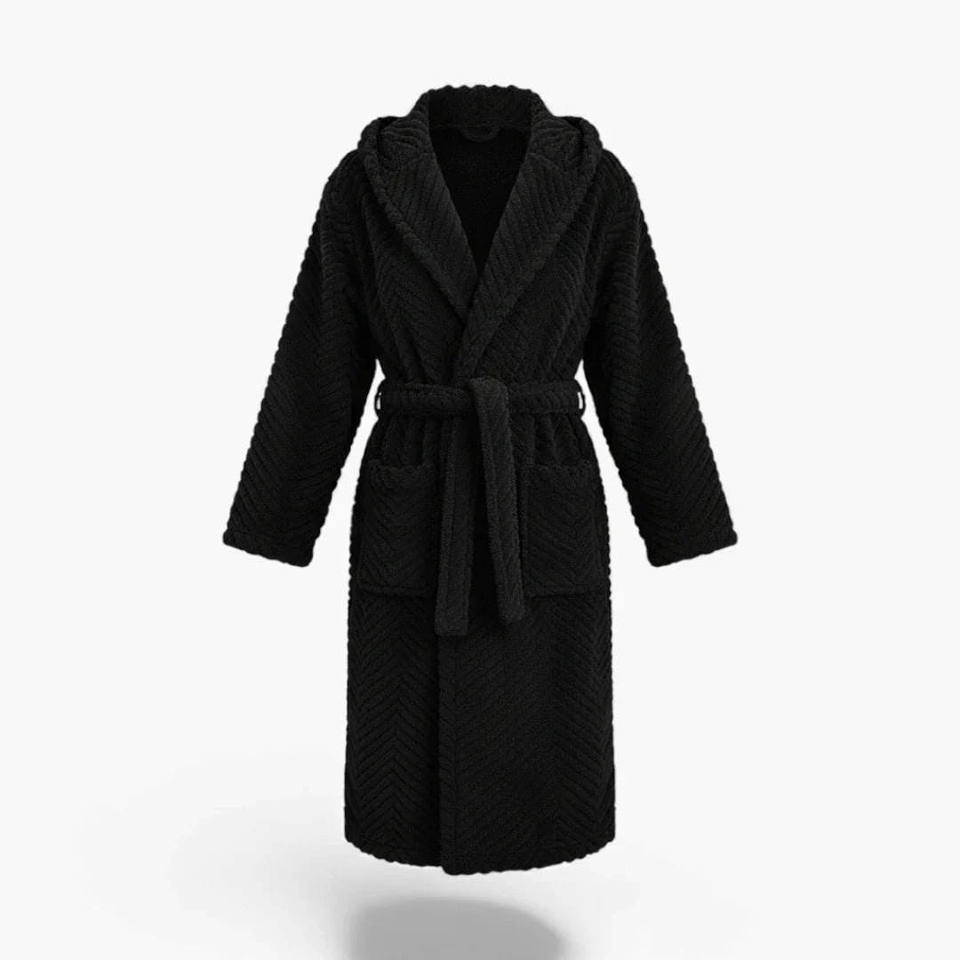 Peignoir Femme – Hiver Épais Noir
