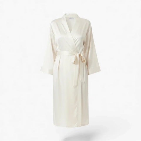 Peignoir Femme – En Satin Beige