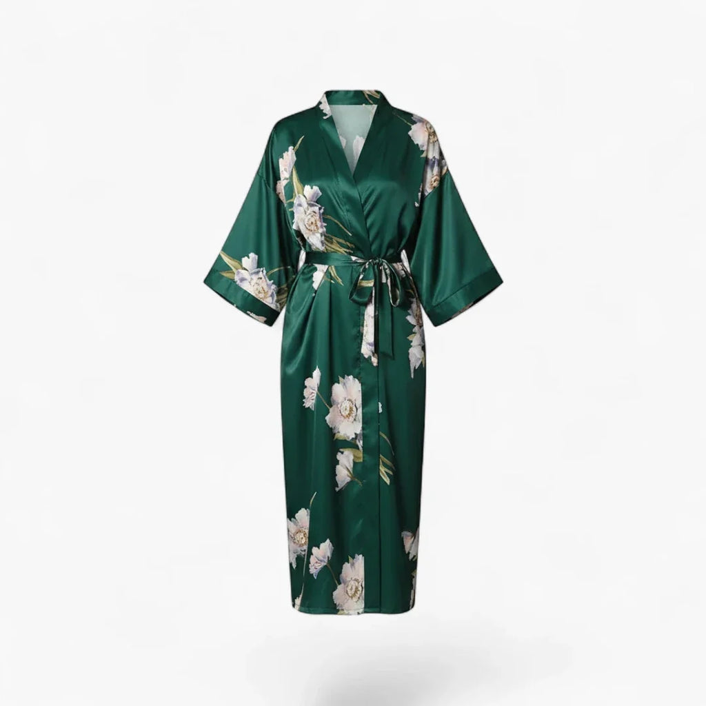 Peignoir Satin Vert