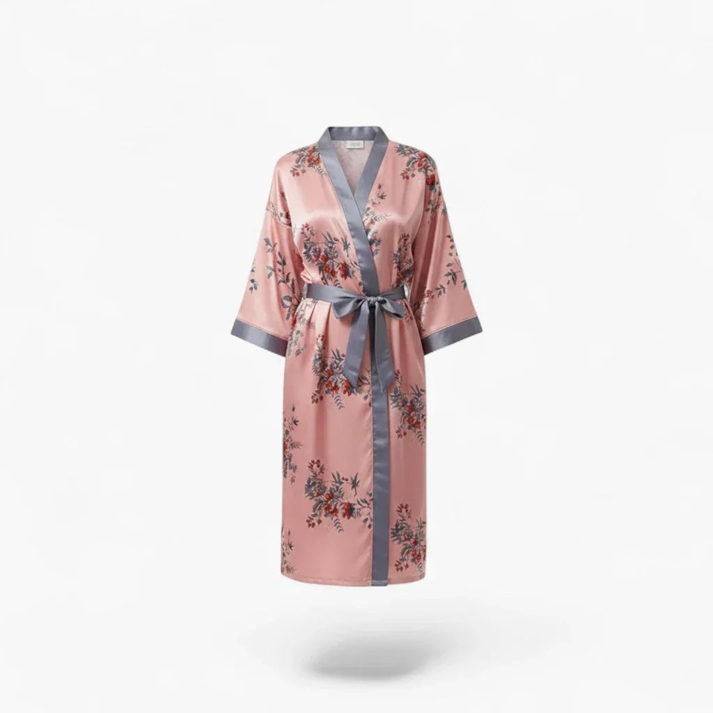 Peignoir Satin Rose