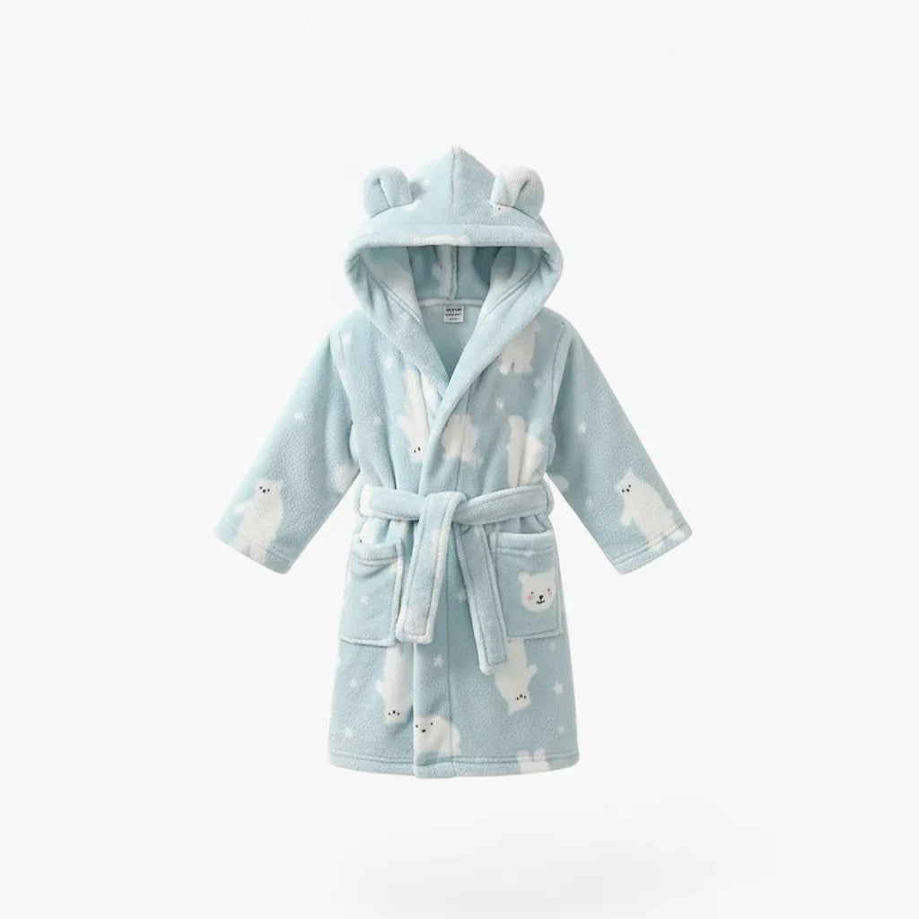 Peignoir Enfant Ours Blanc