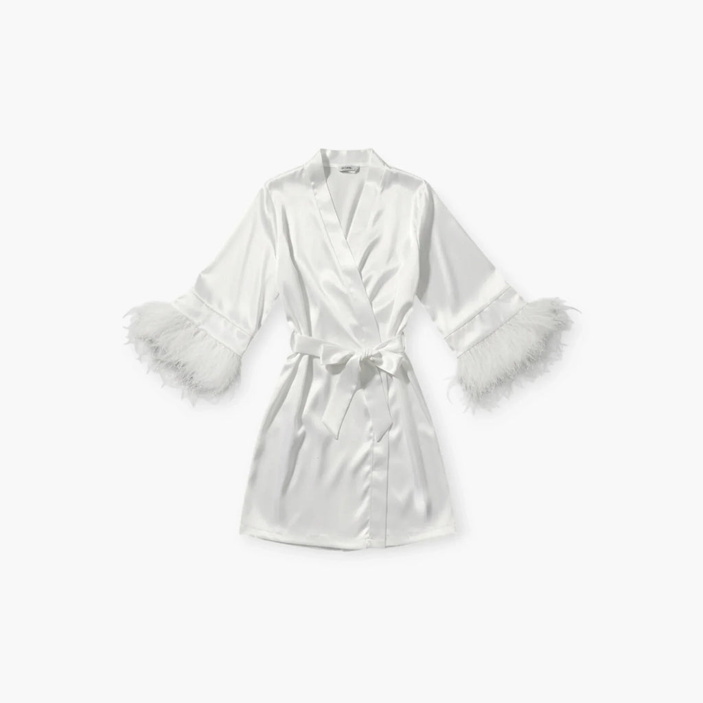 Peignoir Satin Fourrure — photo 4
