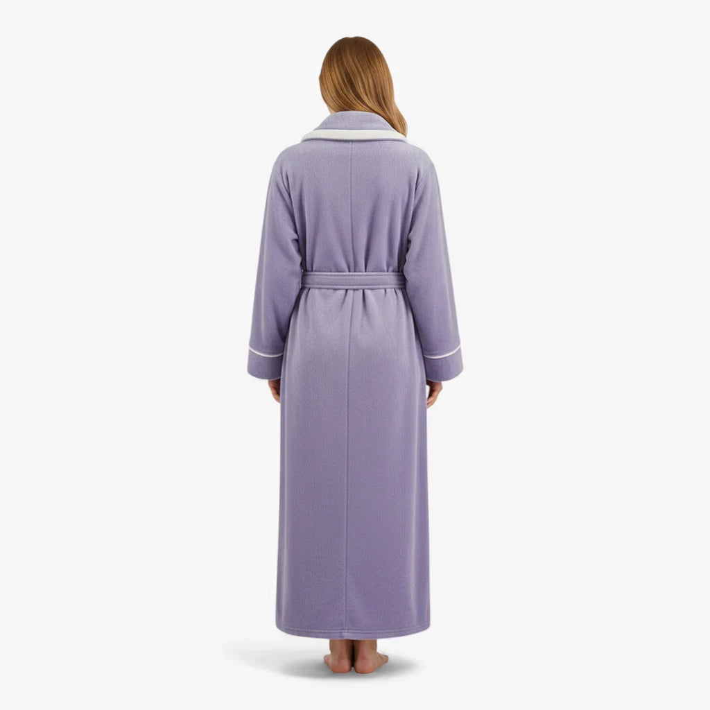 Peignoir Femme Violet - Long en Flanelle — photo 3