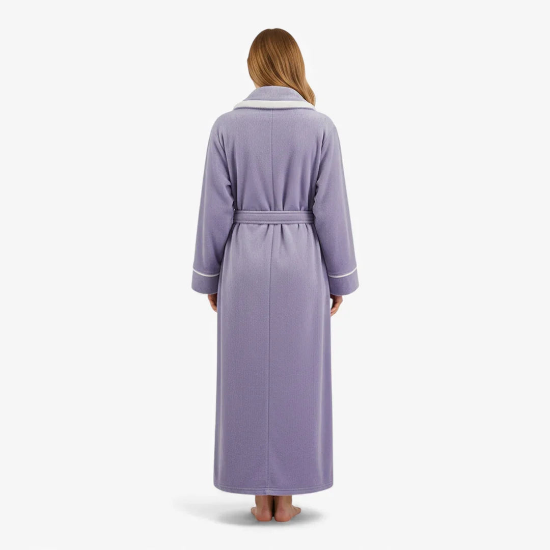 Peignoir Femme Violet - Long en Flanelle — photo 3