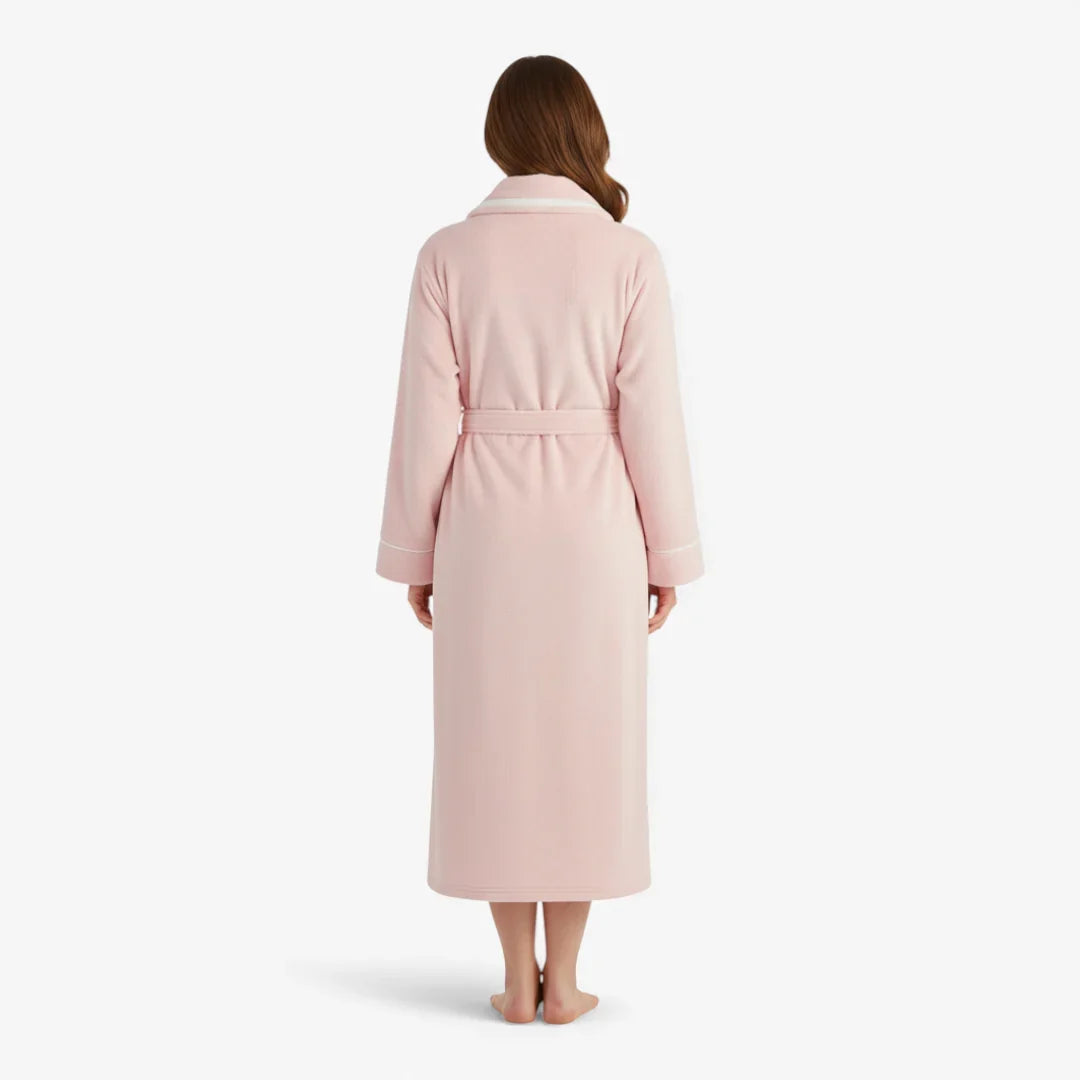 Peignoir Femme Long - Rose en Flanelle — photo 3