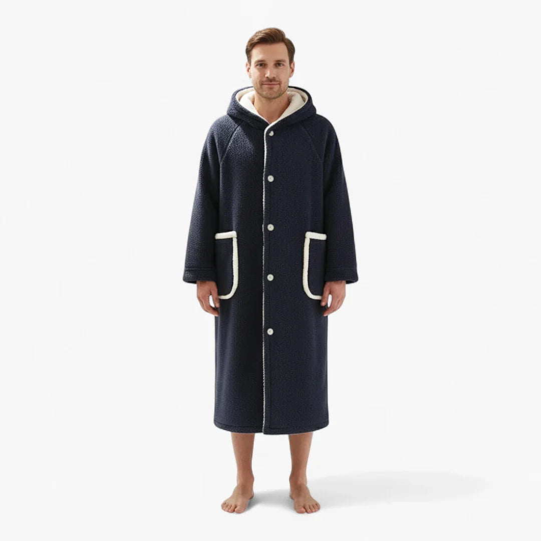 Peignoir De Bain Homme Bleu Marine — photo 2