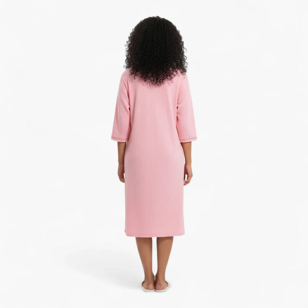 Peignoir Femme Zippé – Rose à Poches — photo 3