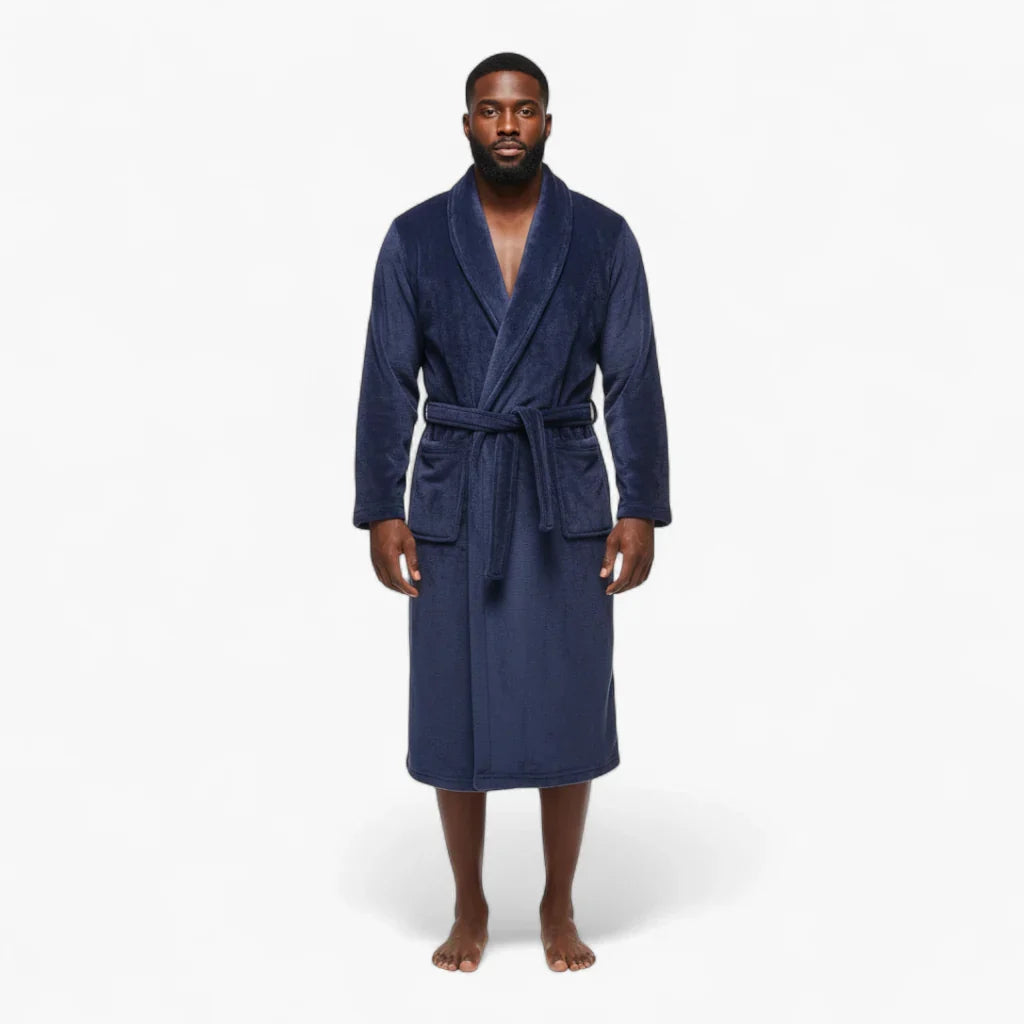 Peignoir de bain polaire homme – Bleu — photo 2