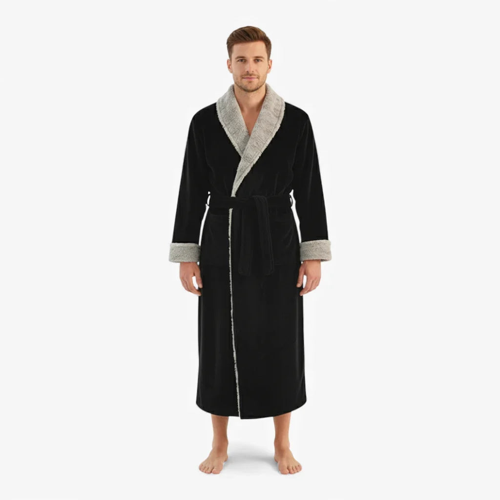 Peignoir Homme – Hiver Noir Épais — photo 2