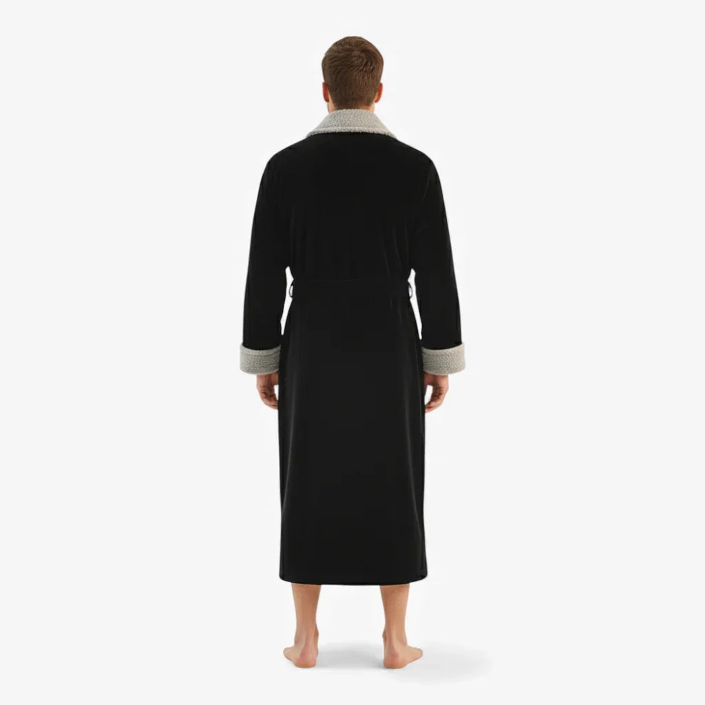 Peignoir Homme – Hiver Noir Épais — photo 3