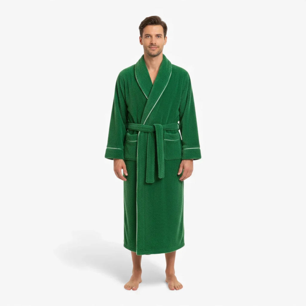 Peignoir Homme - Long Vert Épais — photo 2
