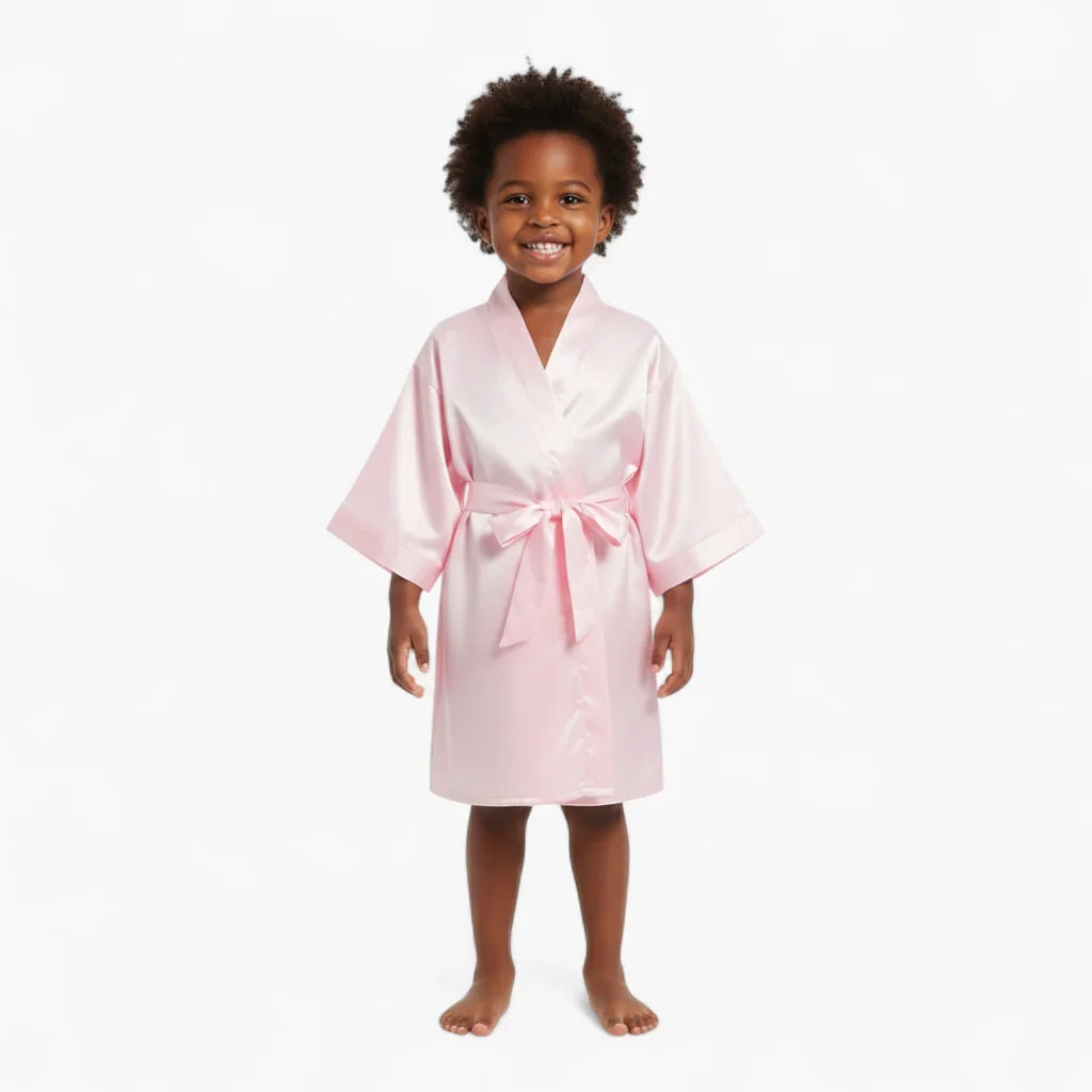 Peignoir Satin Fille Classique — photo 2