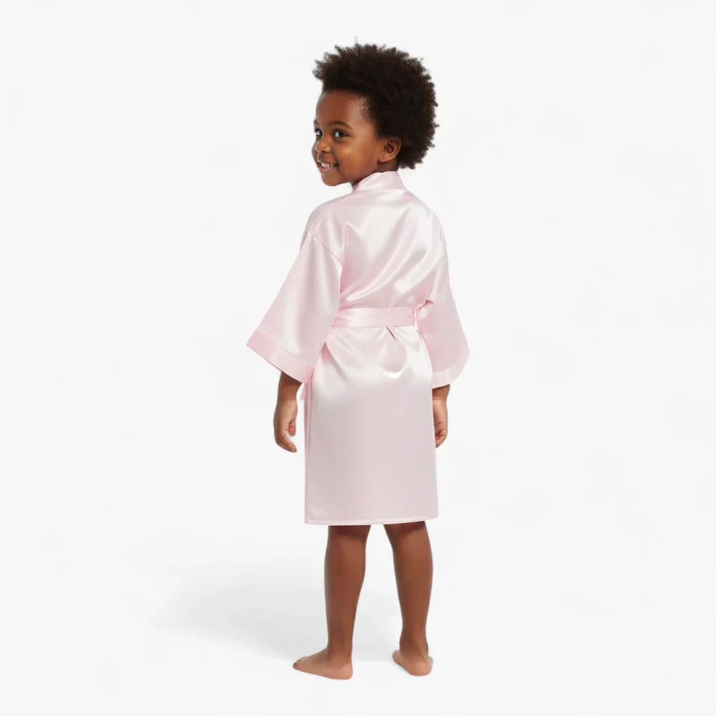 Peignoir Satin Fille Classique — photo 3
