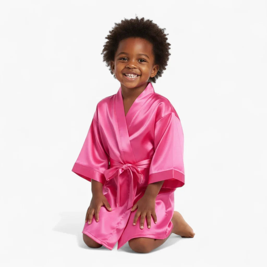 Peignoir Satin Fille Classique — photo 10