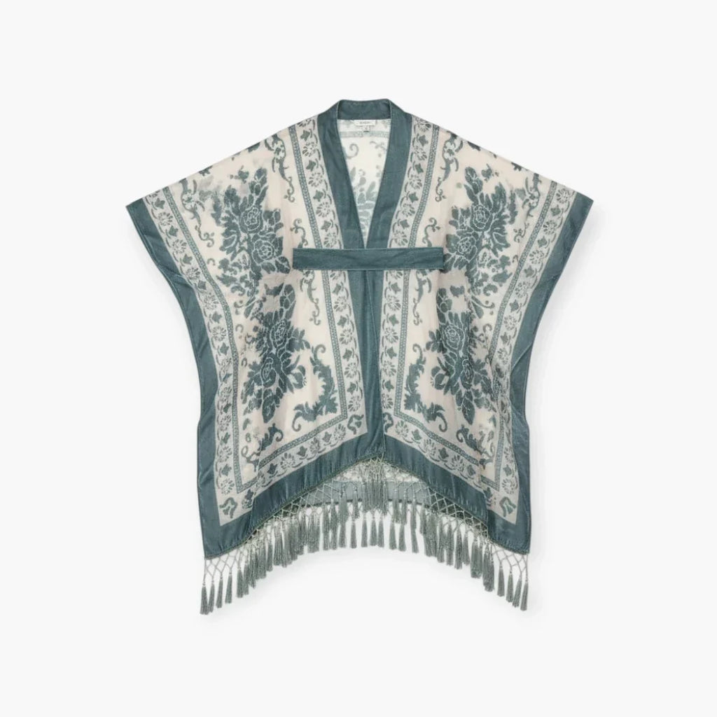 Kimono à frange tendance bohème — photo 4