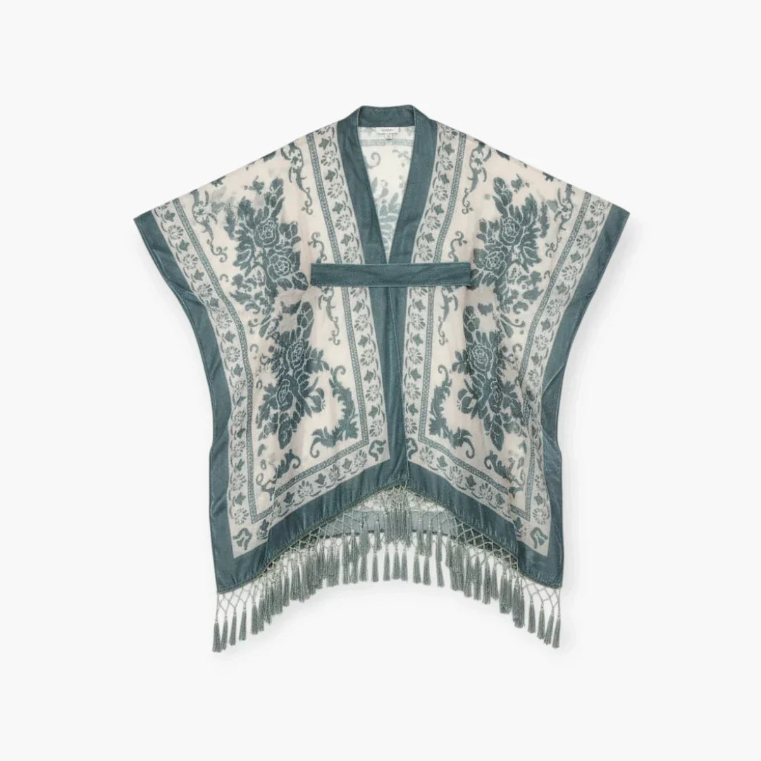 Kimono à frange tendance bohème — photo 4