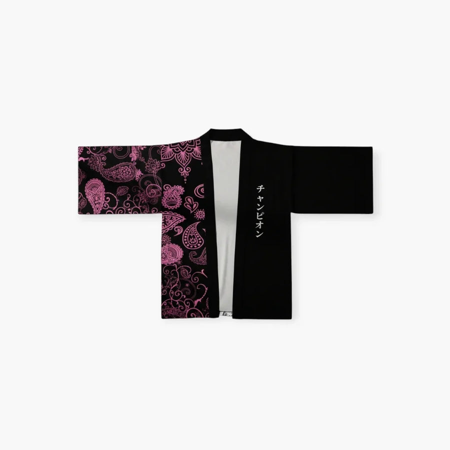 Kimono noir et rose