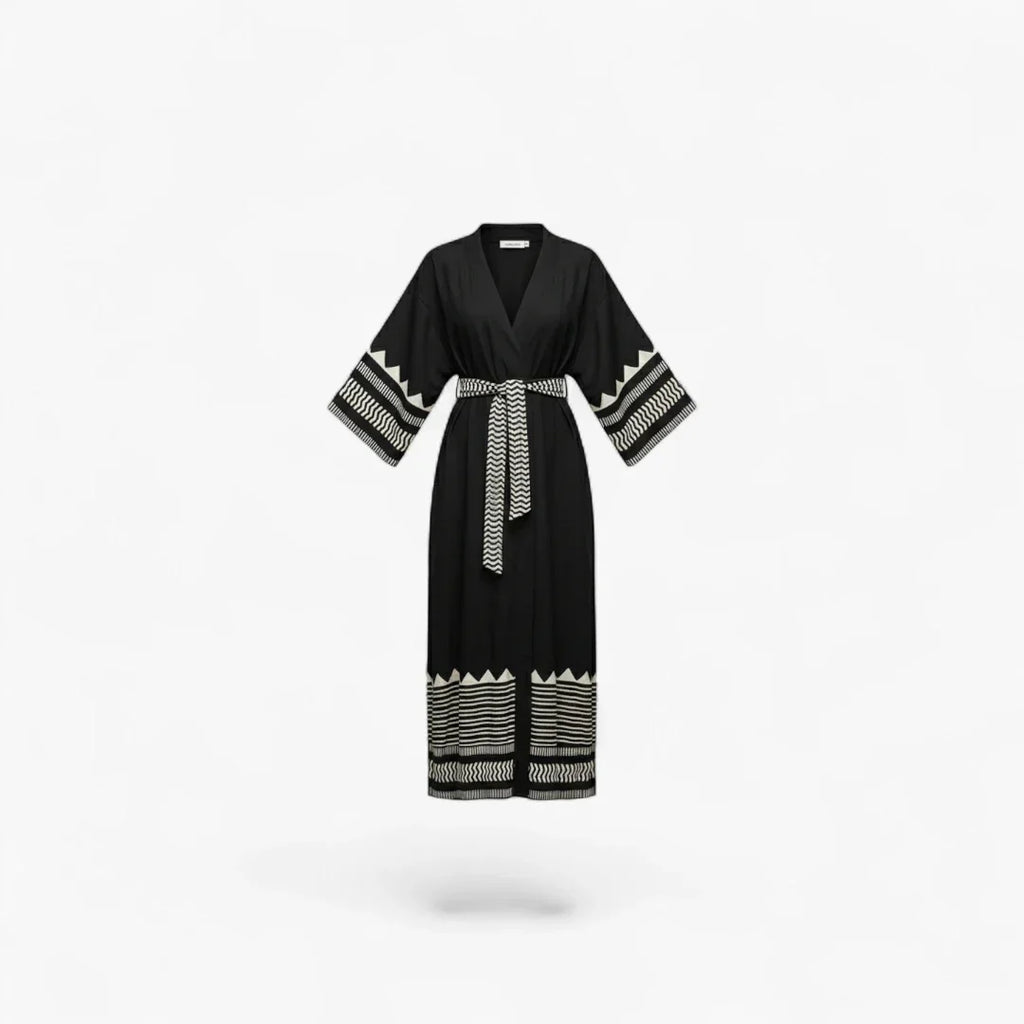 Kimono plage long noir