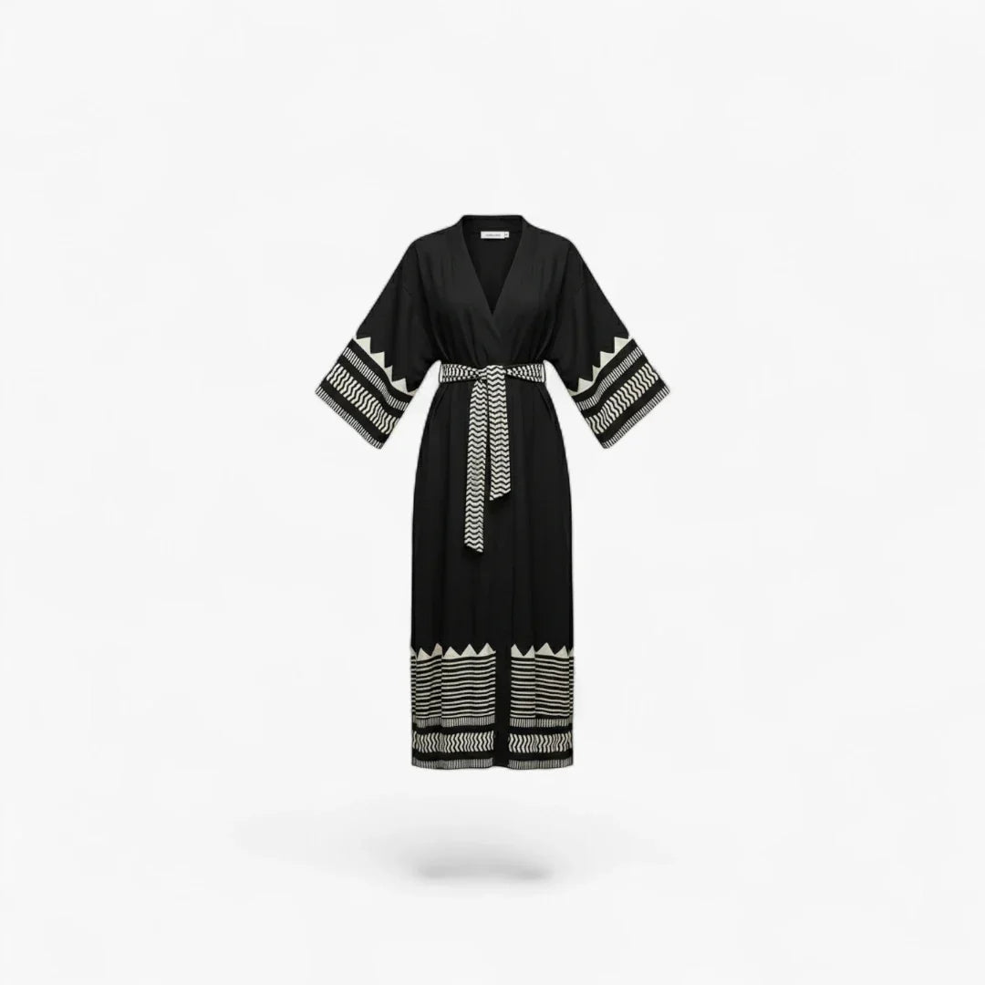 Kimono plage long noir
