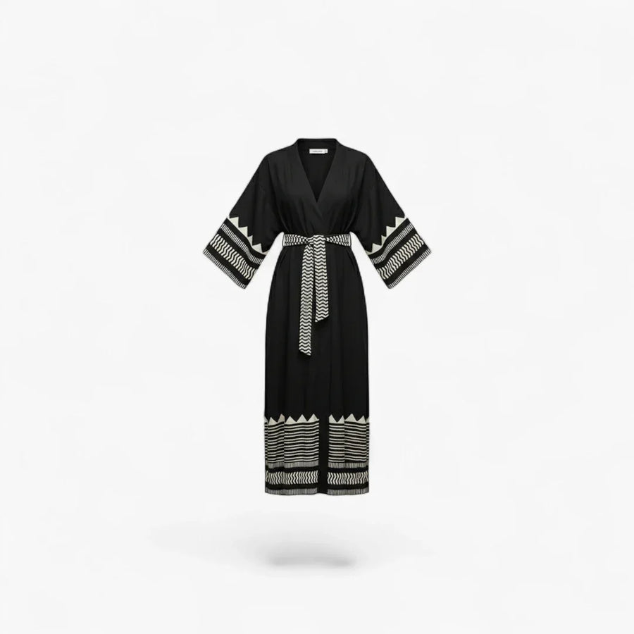 Kimono plage long noir