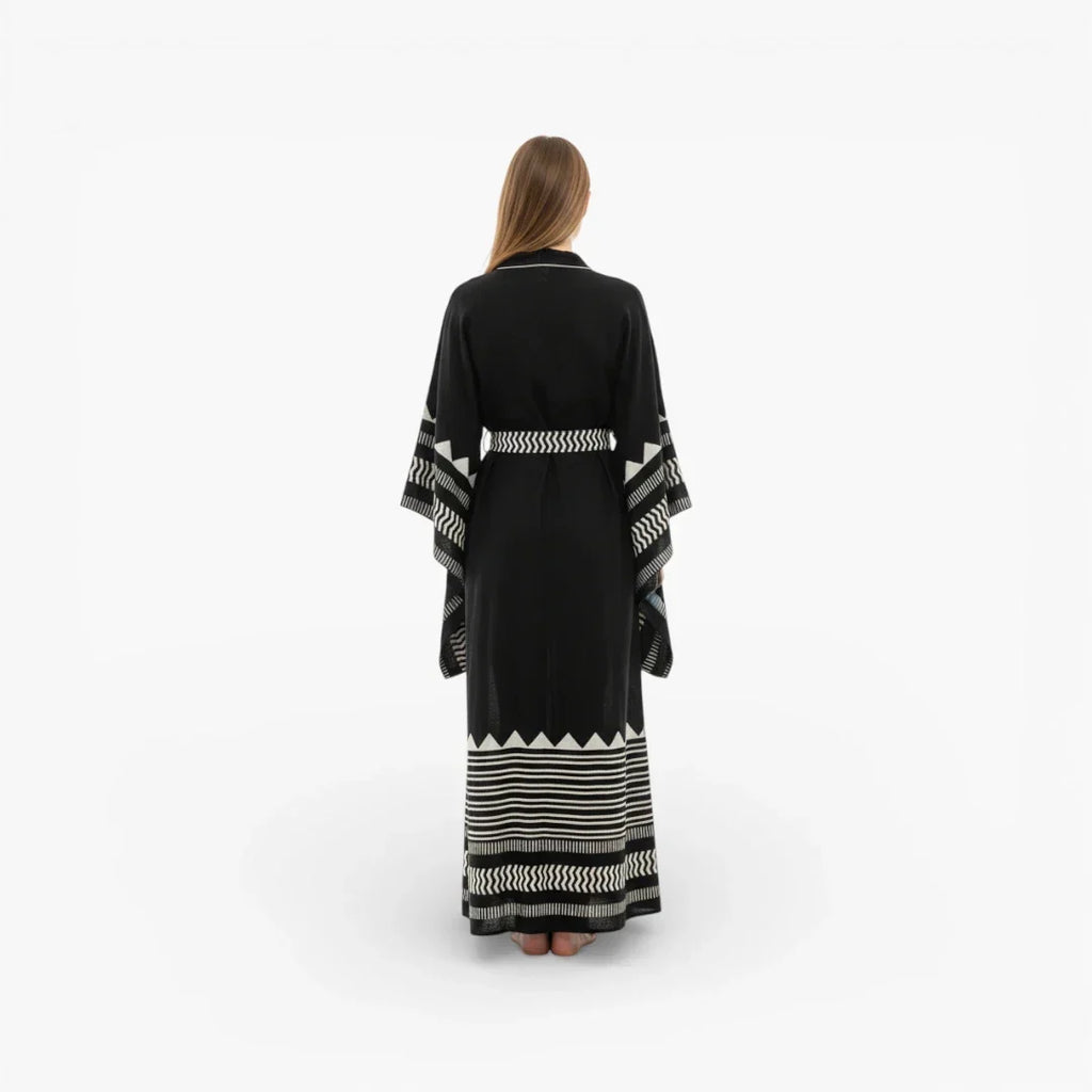 Kimono plage long noir — photo 3