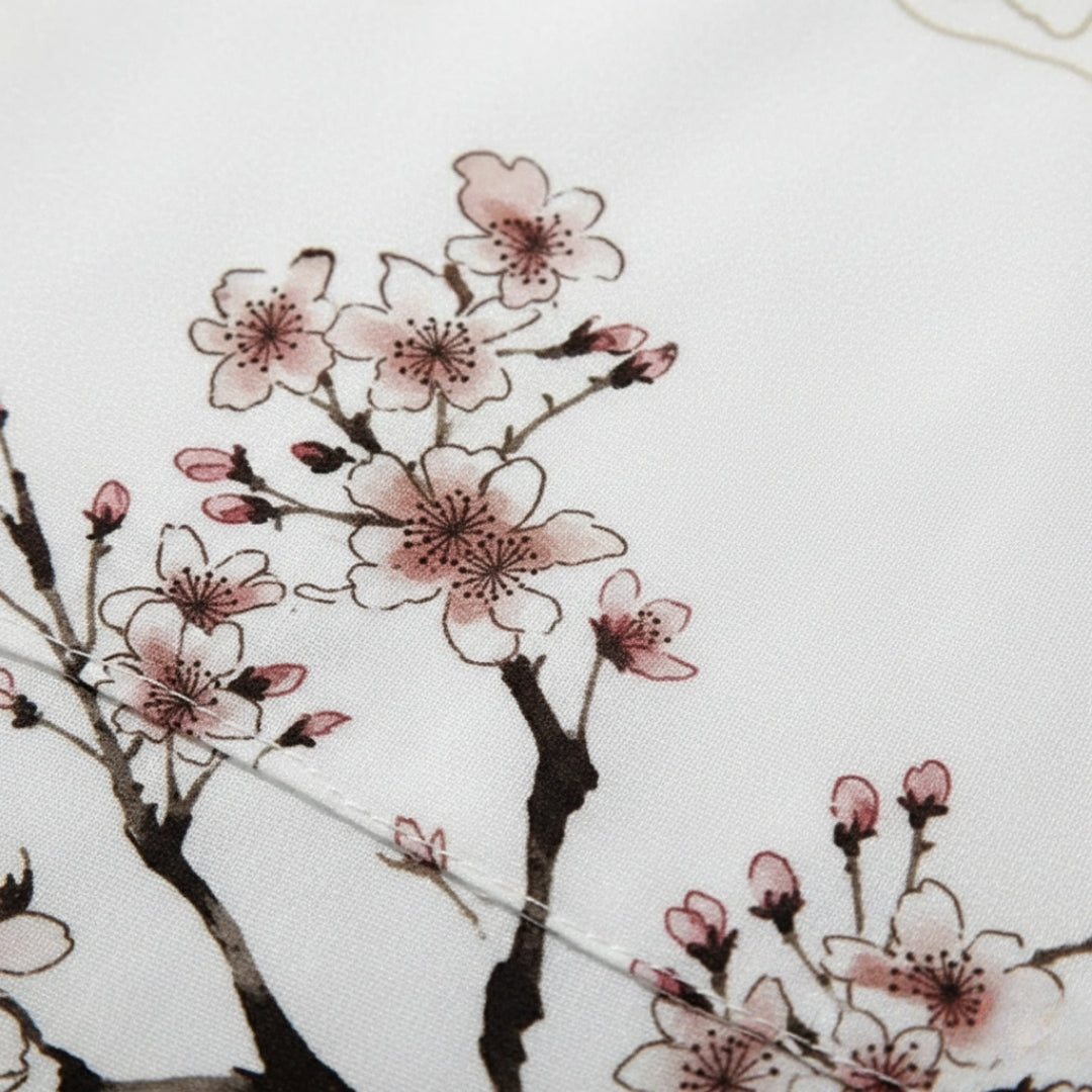 Kimono blanc a fleur — photo 3