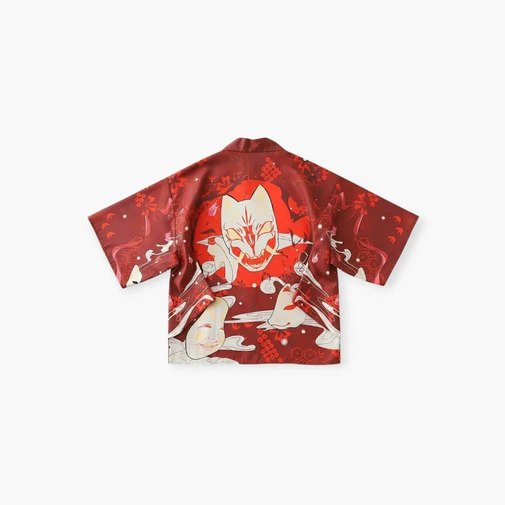 Kimono kitsune rouge et blanc — photo 2
