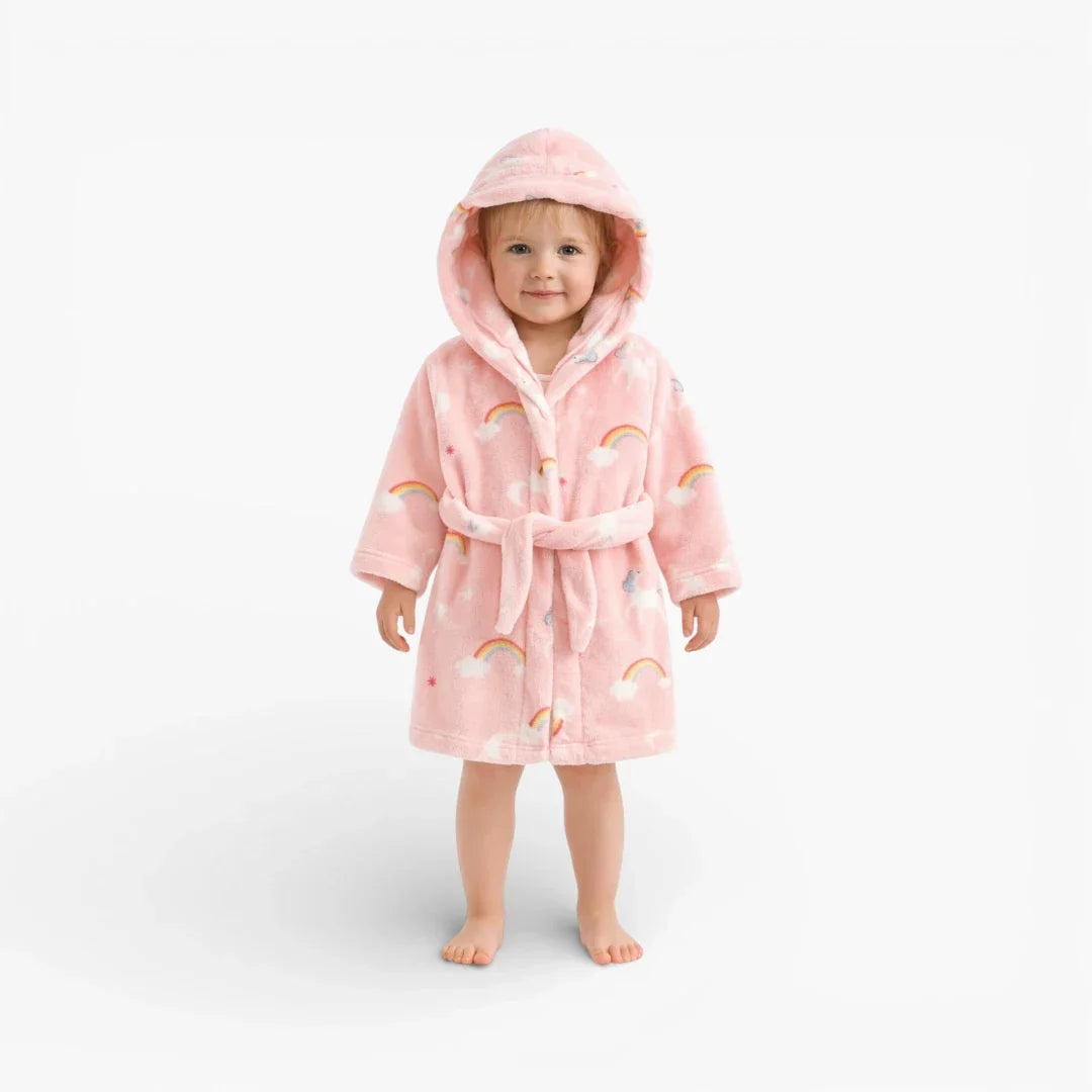 Peignoir Enfant Arc en Ciel Tissu Polaire — photo 2