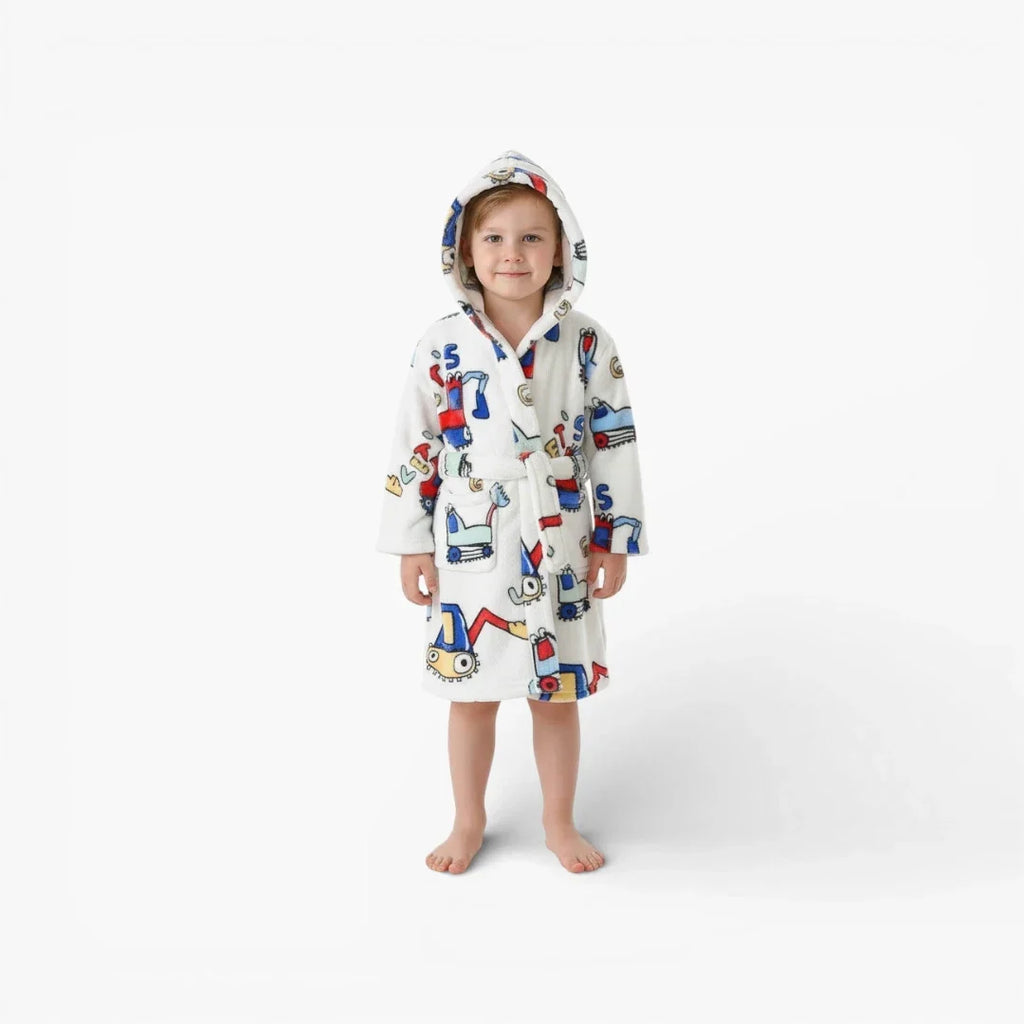 Peignoir Enfants avec Motifs Tracteurs — photo 2