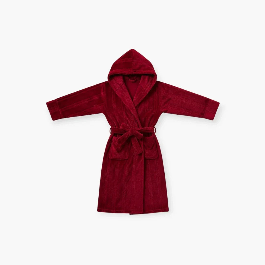 Peignoir Polaire en Flanelle Rouge pour Femme — photo 4