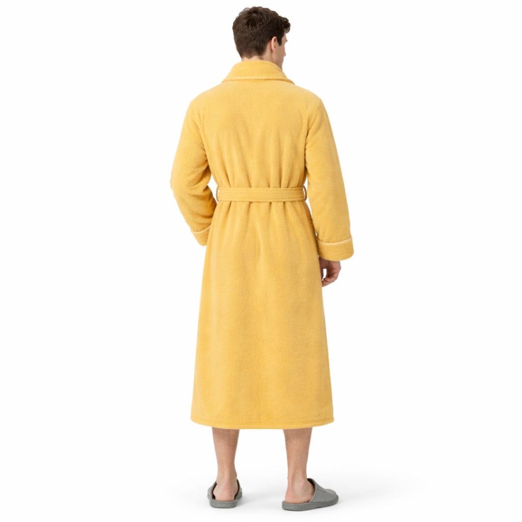 Peignoir Homme - Long Jaune Épais — photo 3