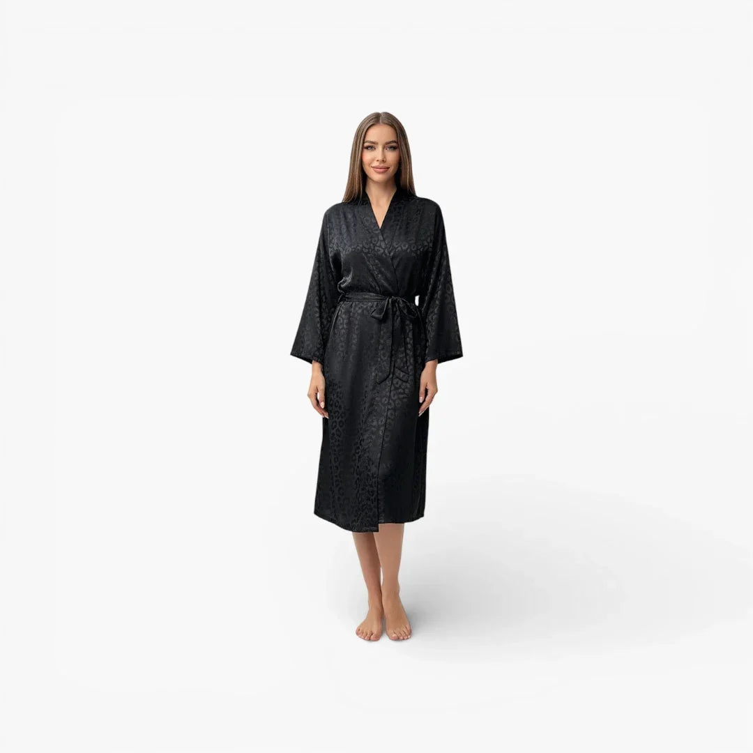 Peignoir Noir Adulte Femme en Polyester — photo 2