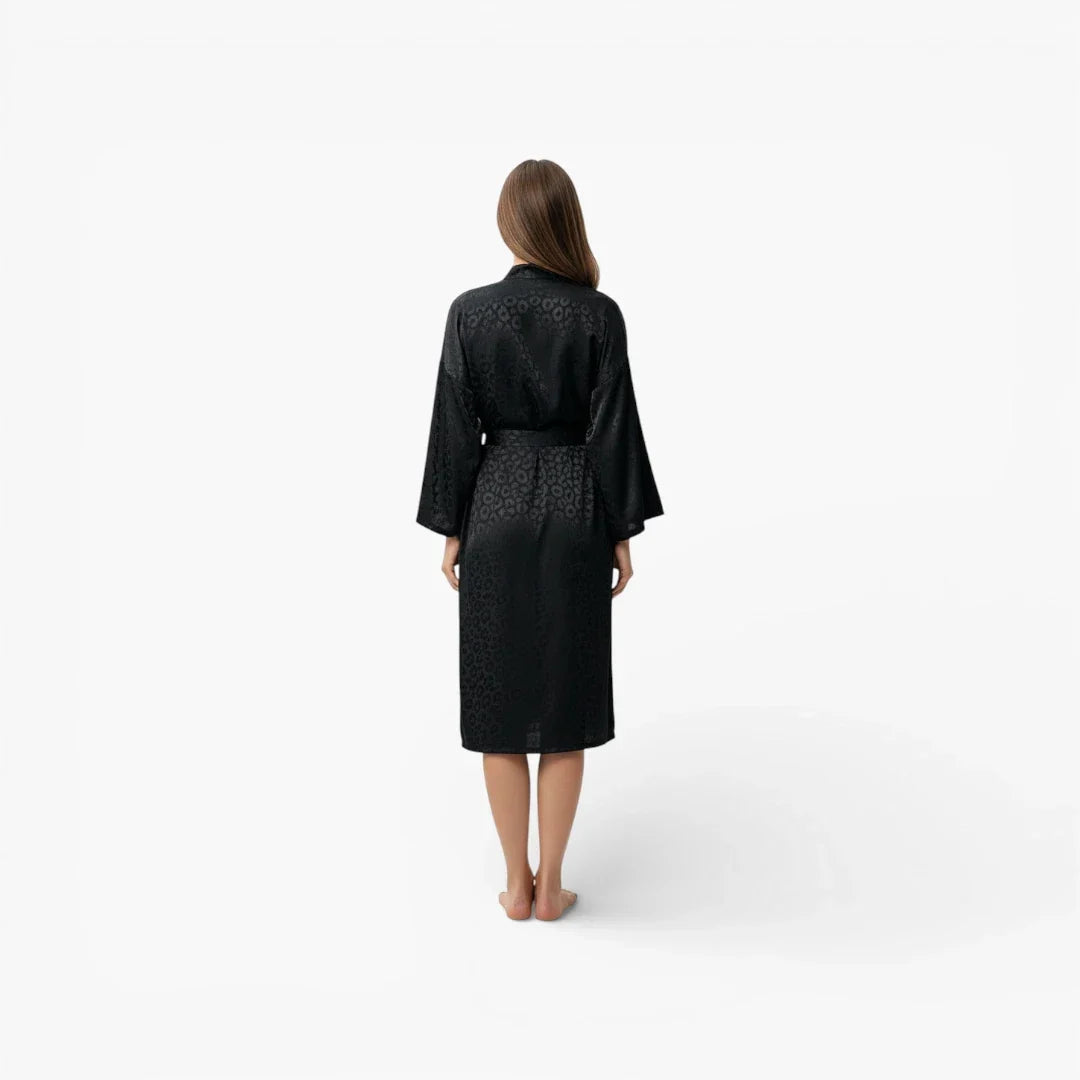 Peignoir Noir Adulte Femme en Polyester — photo 3