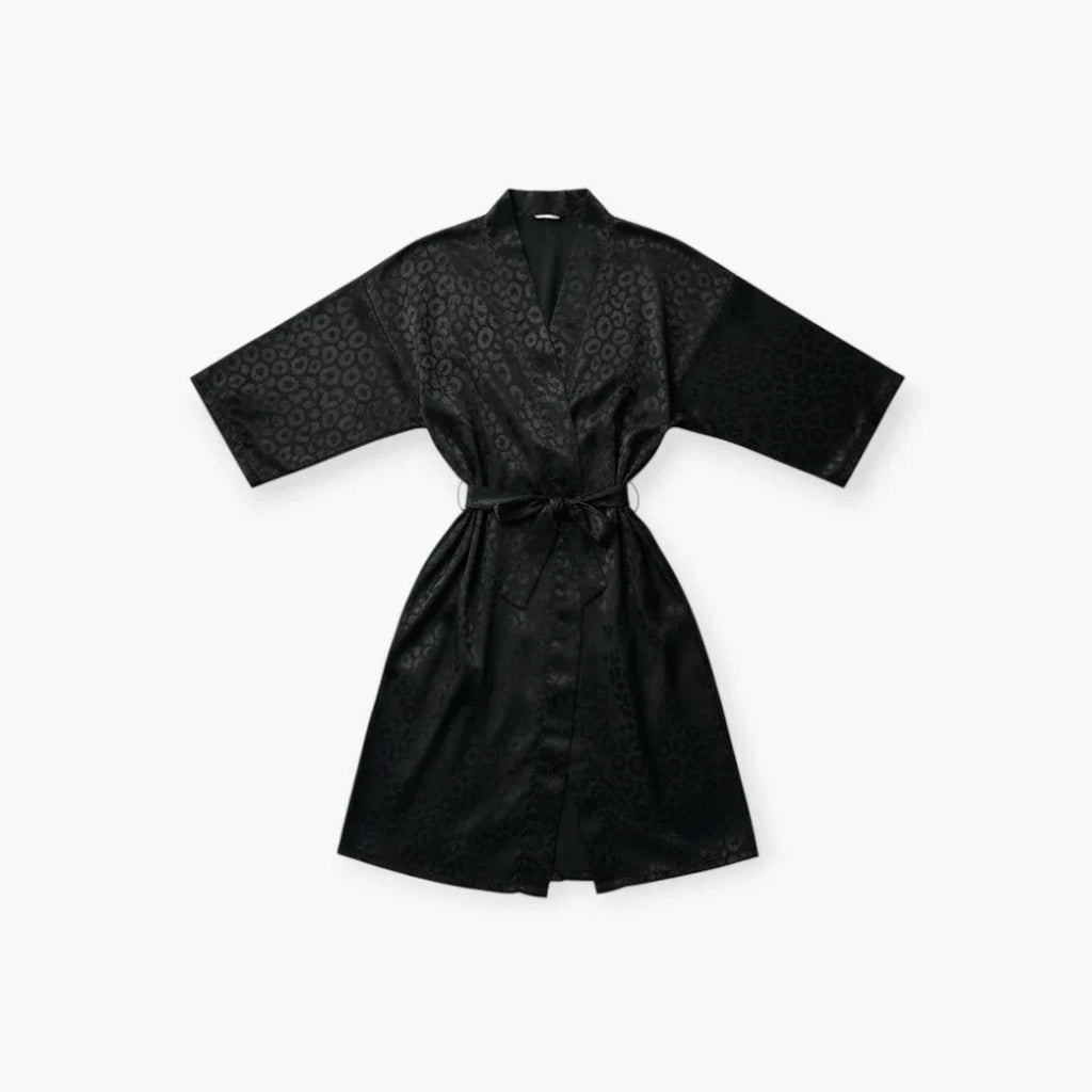 Peignoir Noir Adulte Femme en Polyester — photo 4
