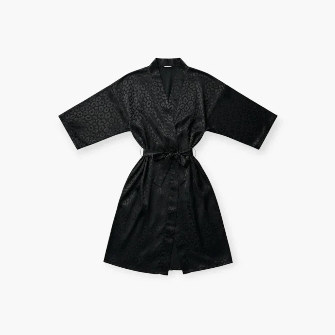 Peignoir Noir Adulte Femme en Polyester — photo 4