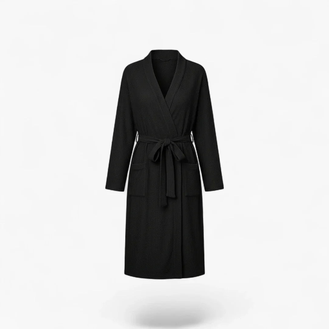 Peignoir Noir Femme Polaire