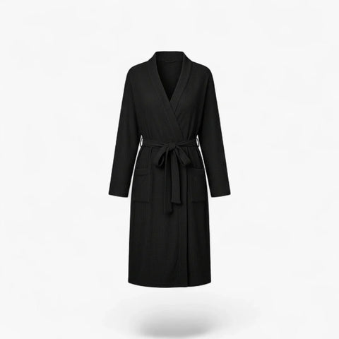 Peignoir Noir Femme Polaire