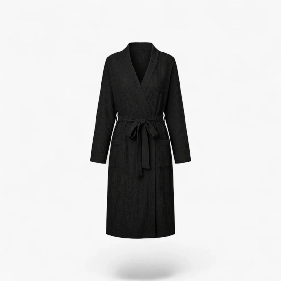Peignoir Noir Femme Polaire