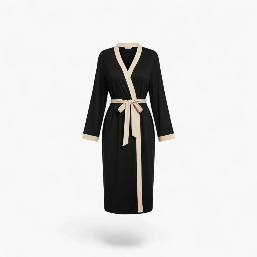 Peignoir Polaire Noir Adulte Femme