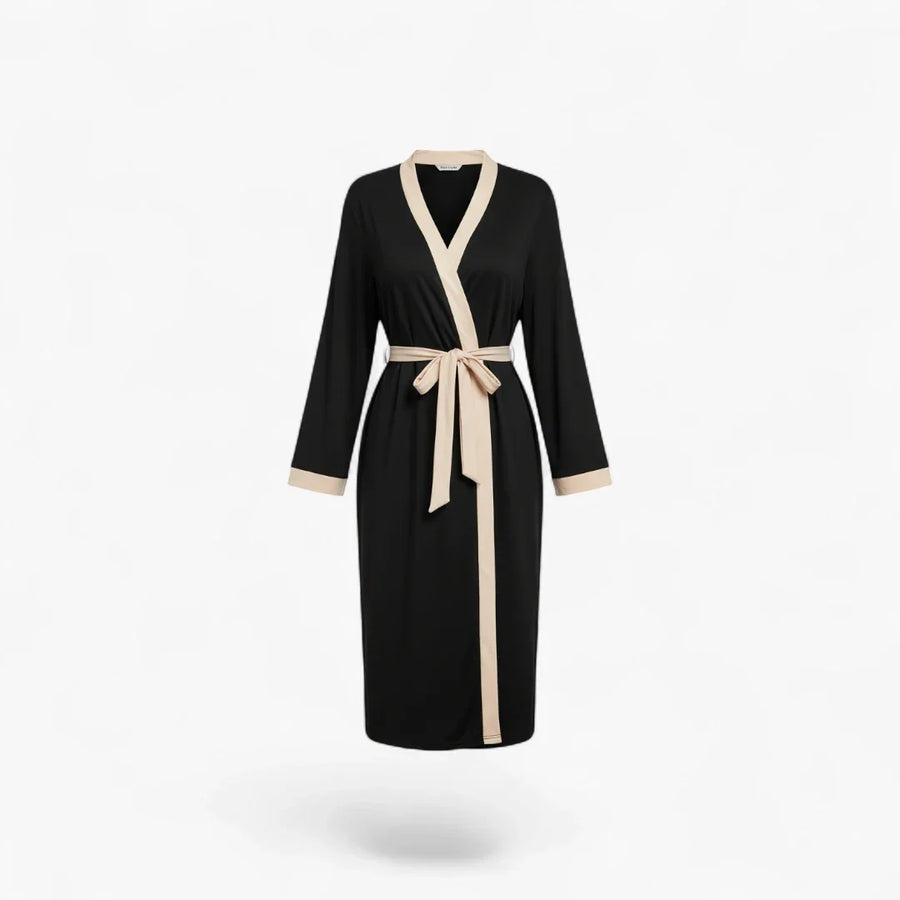 Peignoir Polaire Noir Adulte Femme