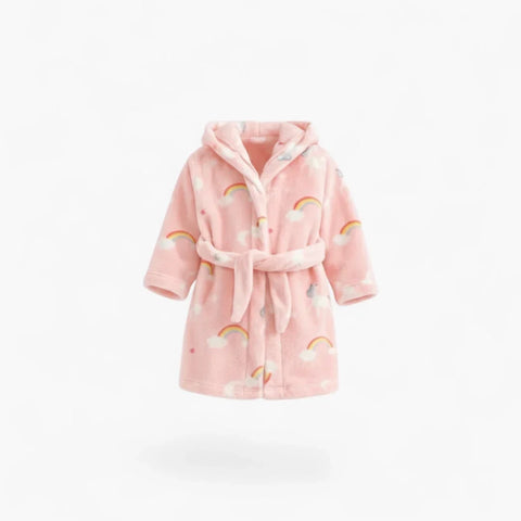 Peignoir Enfant Arc en Ciel Tissu Polaire