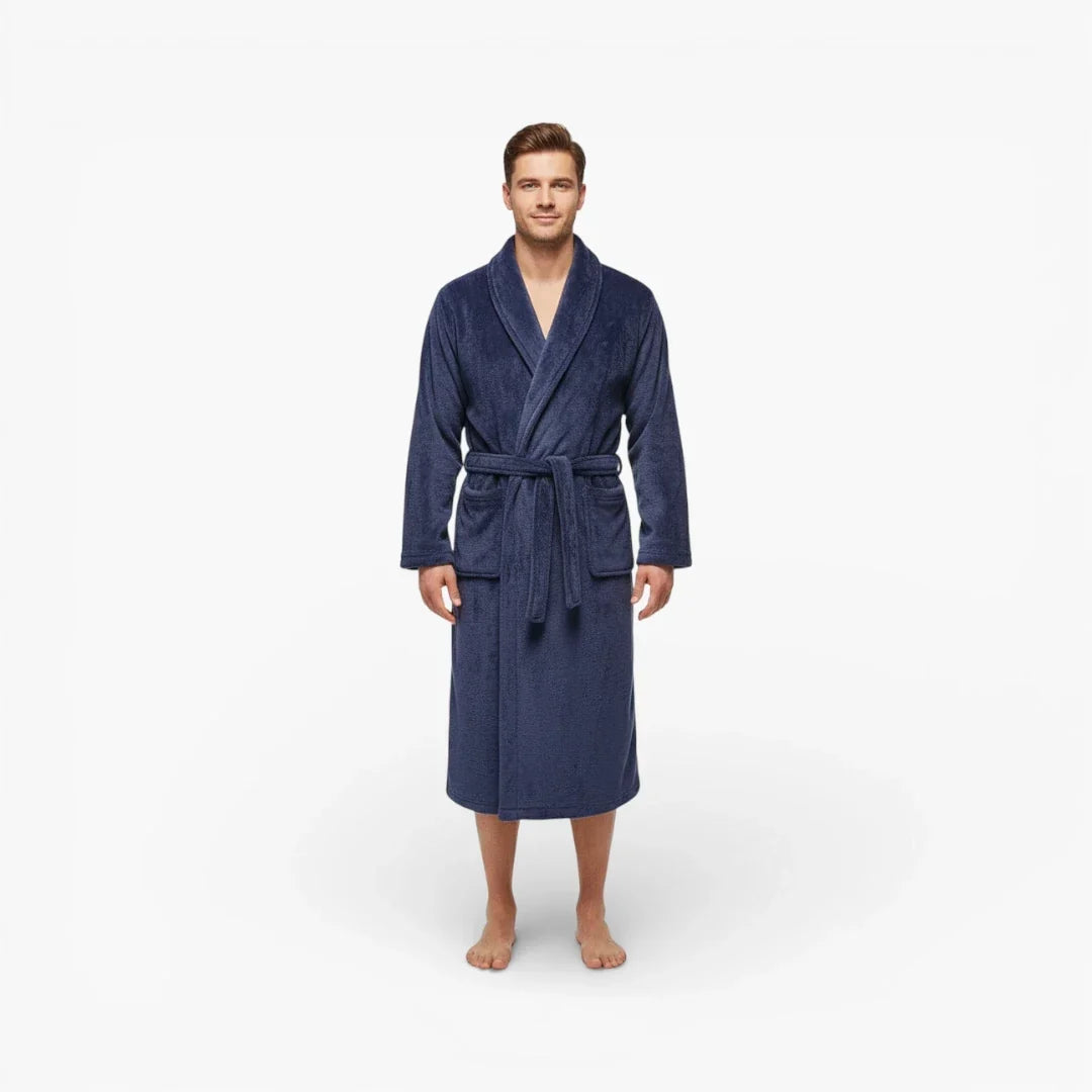 Peignoir Long Homme Hiver Chaud Doux — photo 2