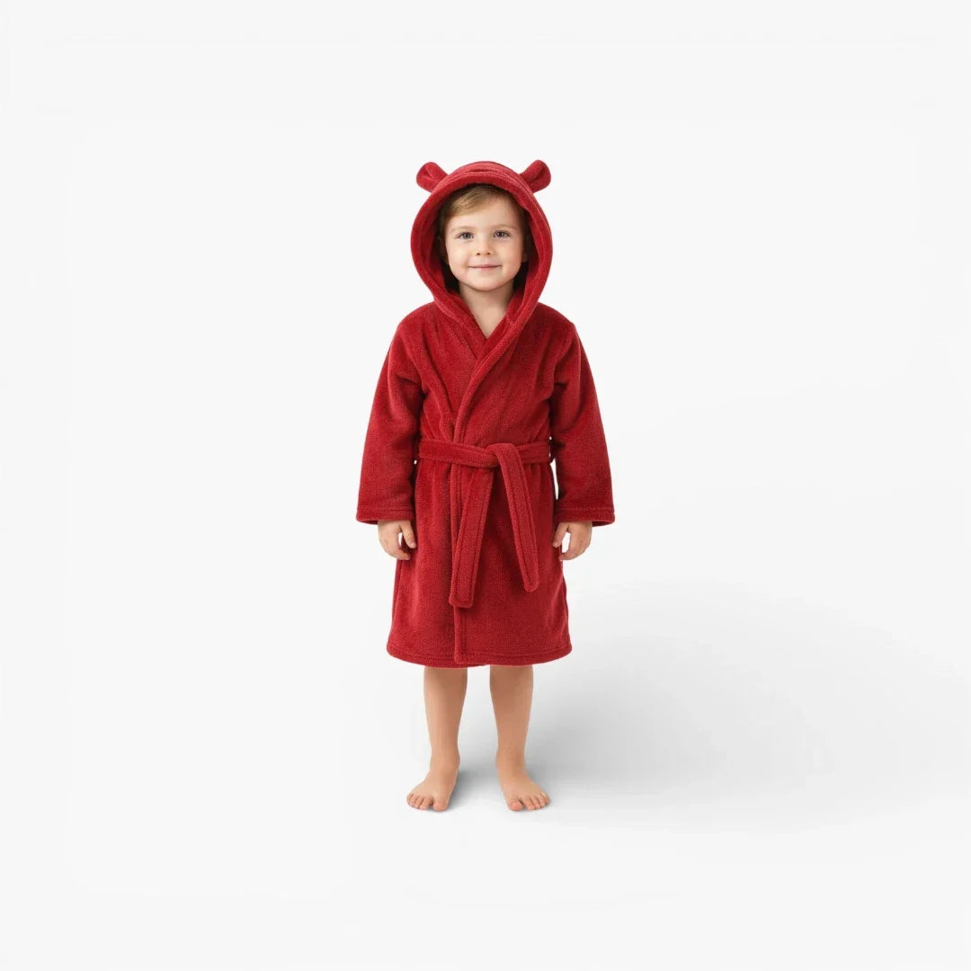 Peignoir a capuche rouge enfant — photo 2