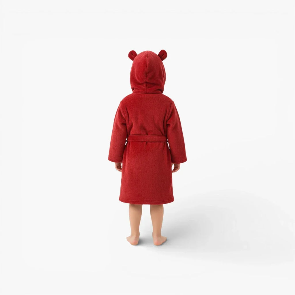 Peignoir a capuche rouge enfant — photo 3
