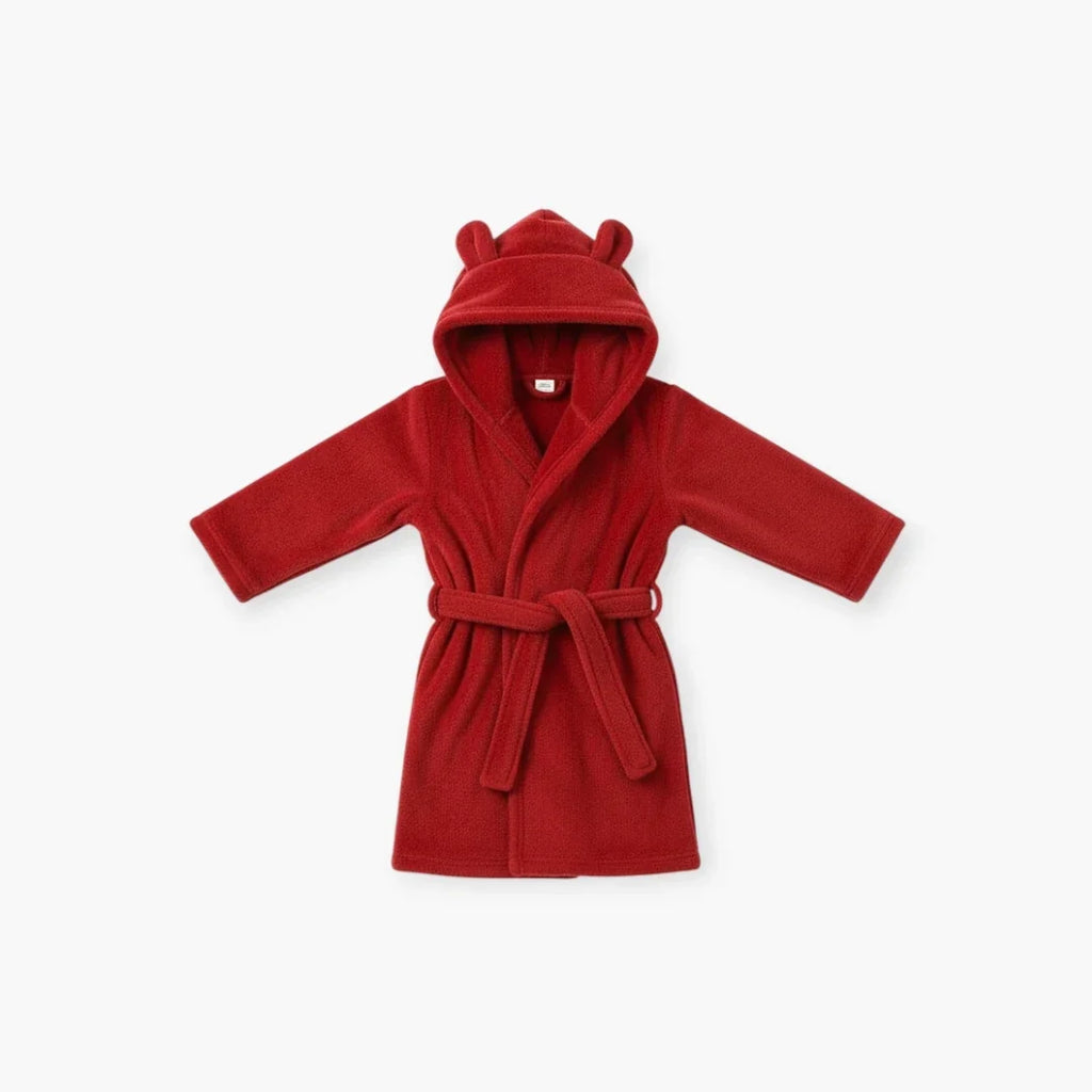 Peignoir a capuche rouge enfant — photo 4